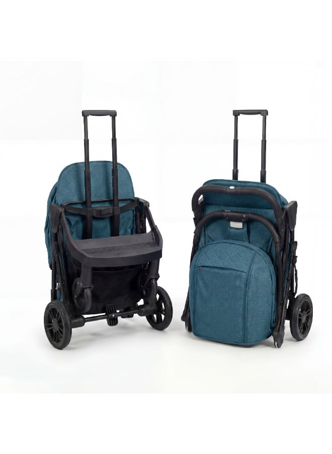 Nobumi Ultra-Lightweight Aluminum Premium Baby Stroller – All-Wheel Independent Suspension, 360° Swivel Rubber Tires, & Integrated Travel Trolley System - Image 4